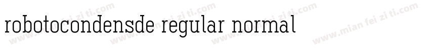 robotocondensde regular normal字体转换